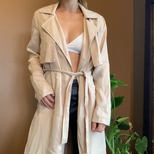Oversized Lightweight Belted Trench Jacket